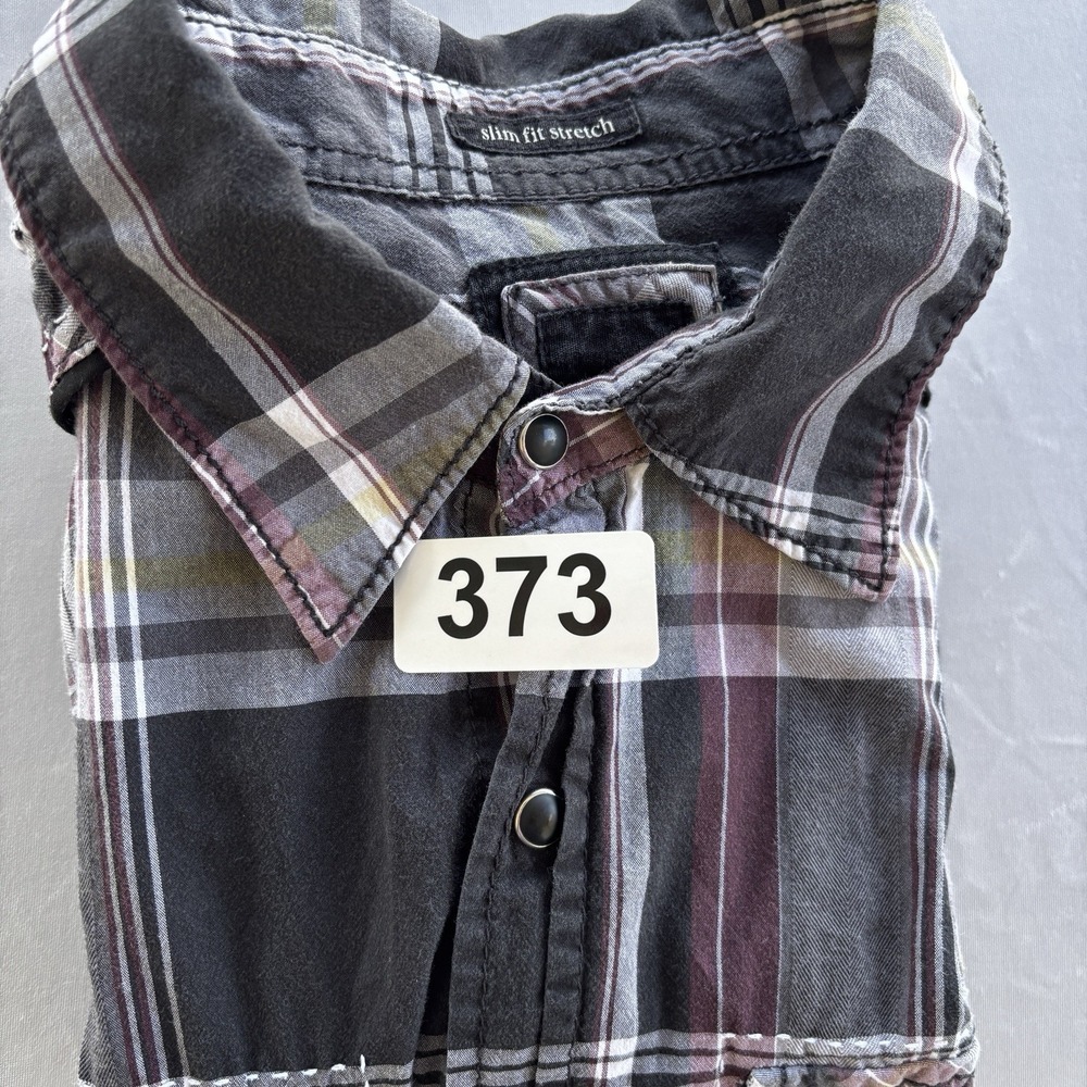 BKE Slim Fit Stretch‎ Plaid Snap Shirt Mens Medium Western Double-Stitched Yoke - Picture 13 of 13
